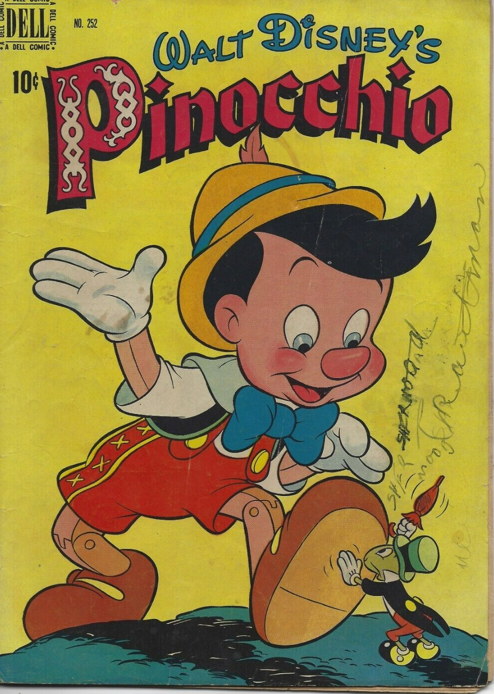 Walt Disney\'s Pinocchio #252 Dell Four Color Comic 1949 READING COPY