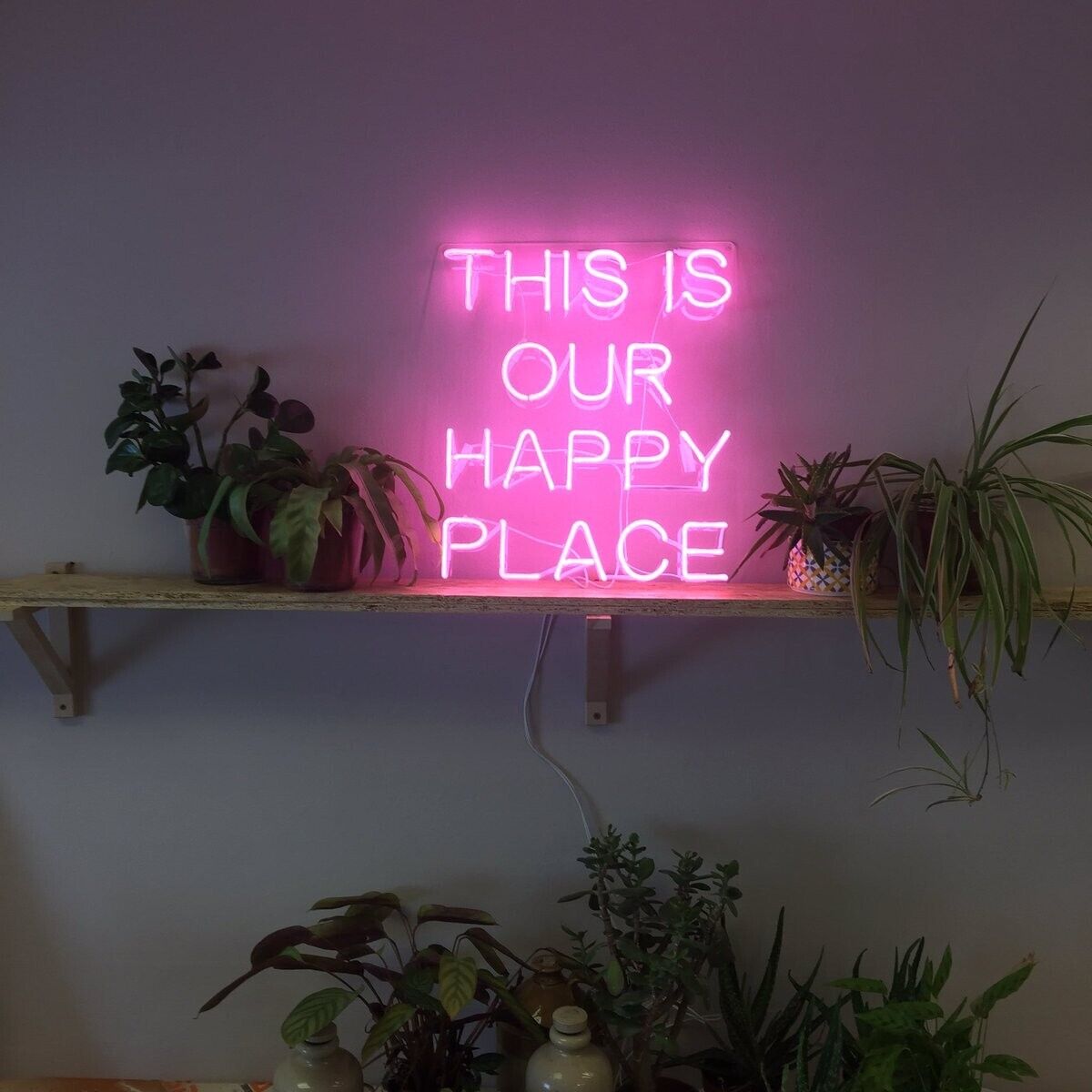This Is Our Happy Place Neon Sign Lamp Light Acrylic 19\