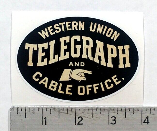 Western Union Telegraph sticker decal