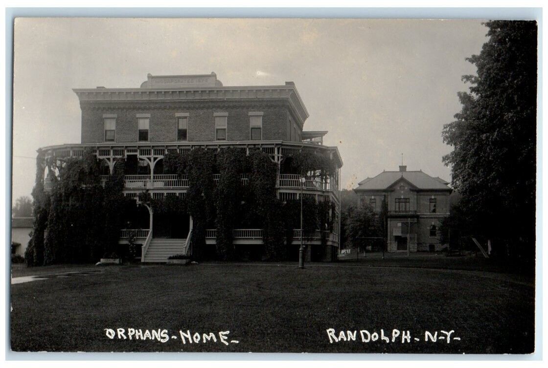 c1910\'s Orphans Home Building View Randolph New York NY RPPC Photo Postcard