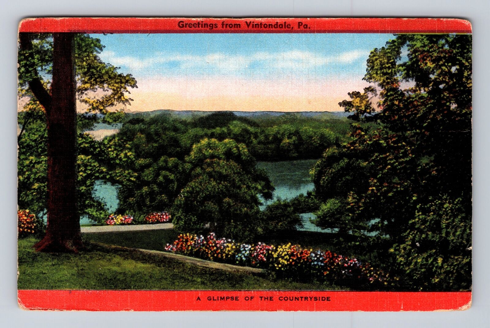Vintondale PA-Pennsylvania, General Greetings, Scenic Views, Vintage Postcard