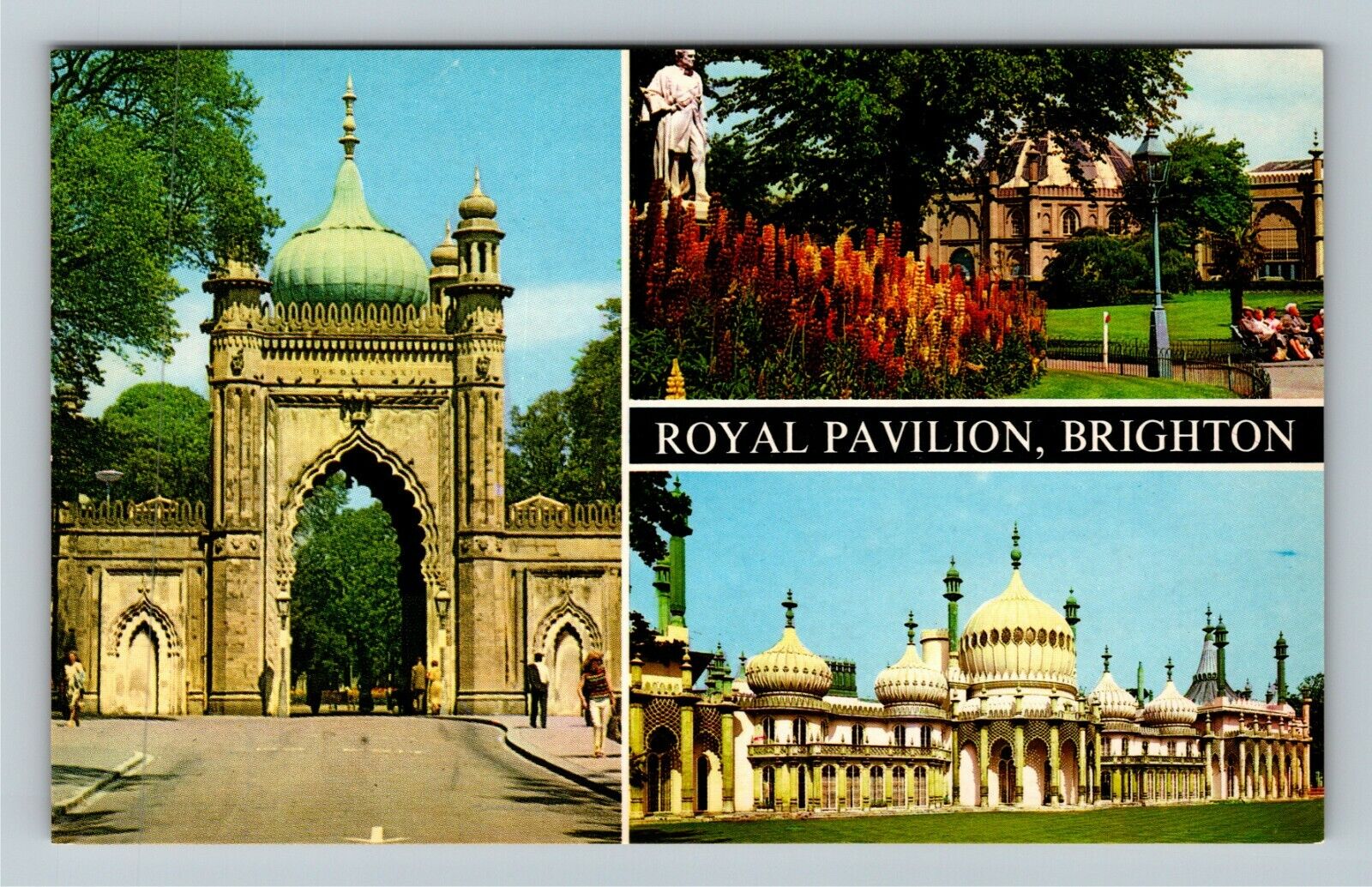 Brighton UK-United Kingdom, Royal Pavilion, North Gate, Vintage Postcard