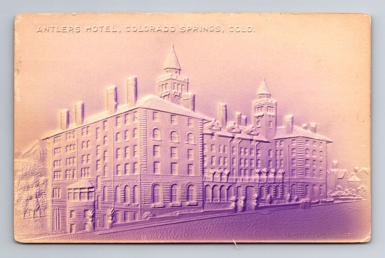 Colorado Springs CO-Colorado, Antlers Hotel, Advertising, Vintage Postcard