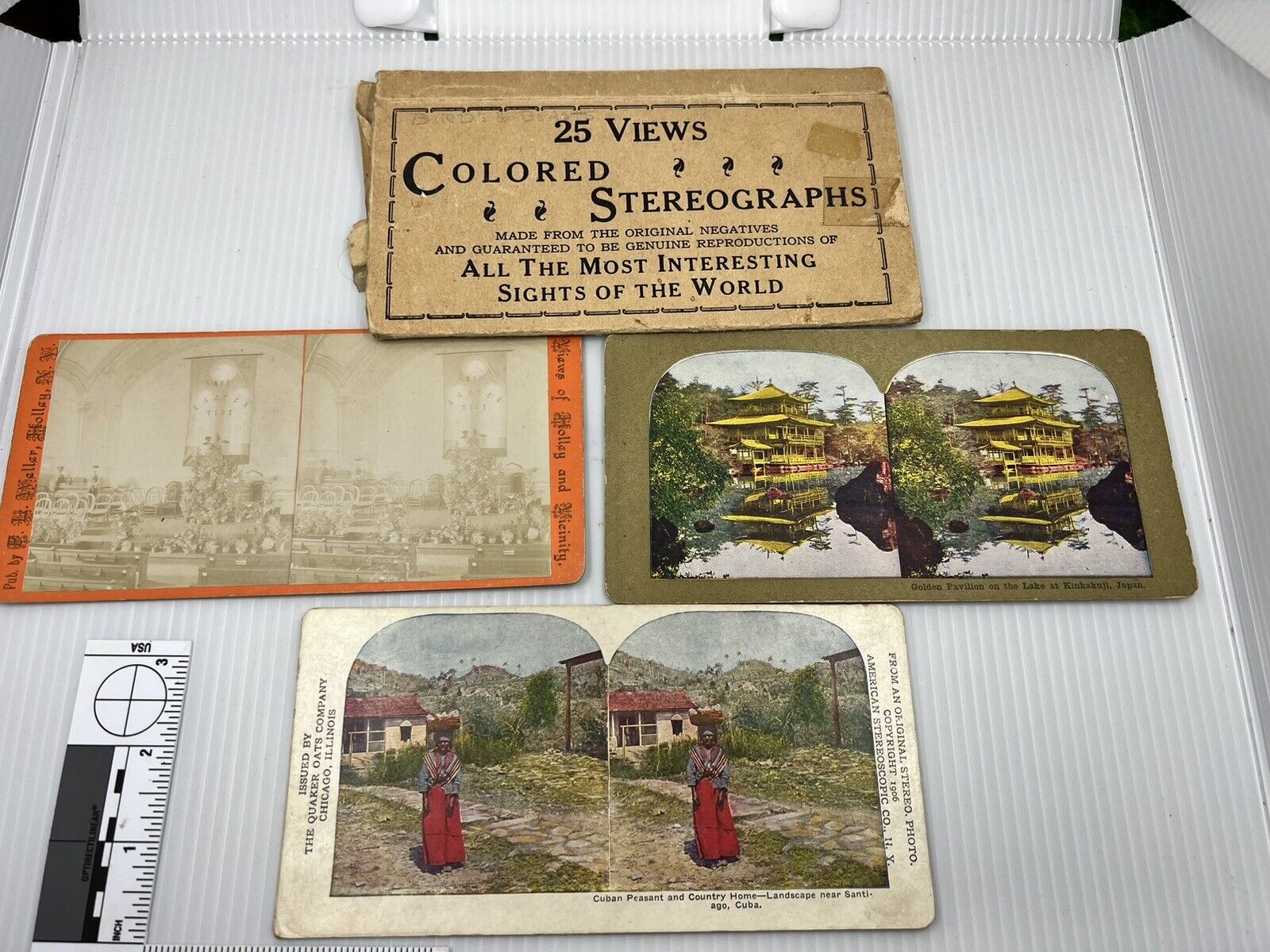 Vintage Vivid Color Stereograph Photos