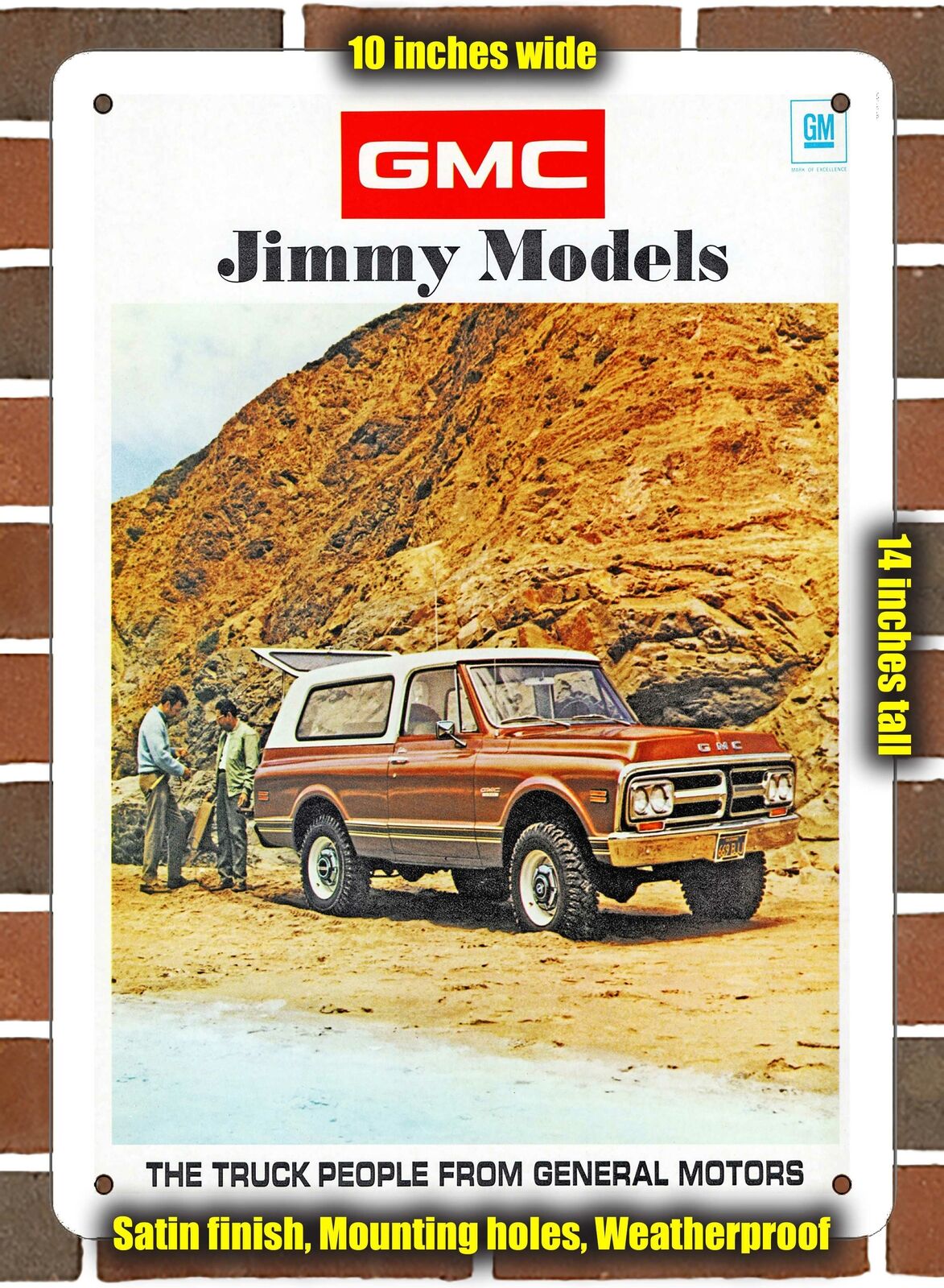 Metal Sign - 1971 GMC Jimmy- 10x14 inches