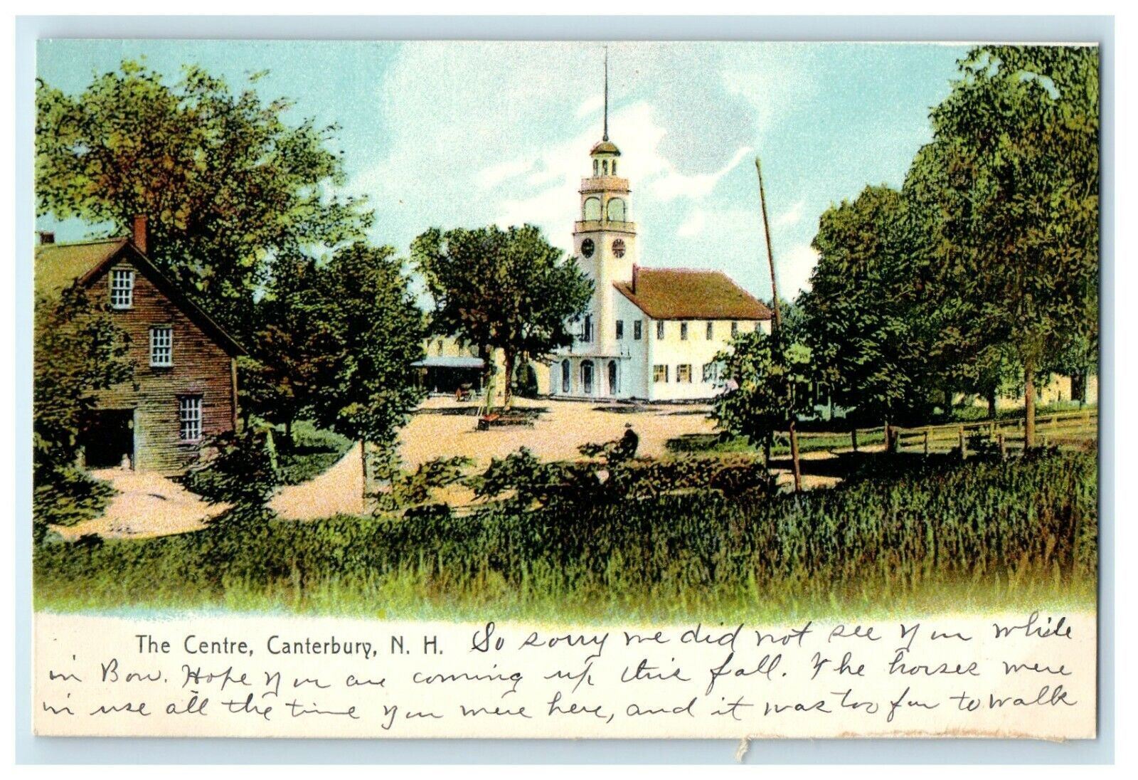 c1905 The Centre Canterbury New Hampshire NH Antique Undivided Back Postcard