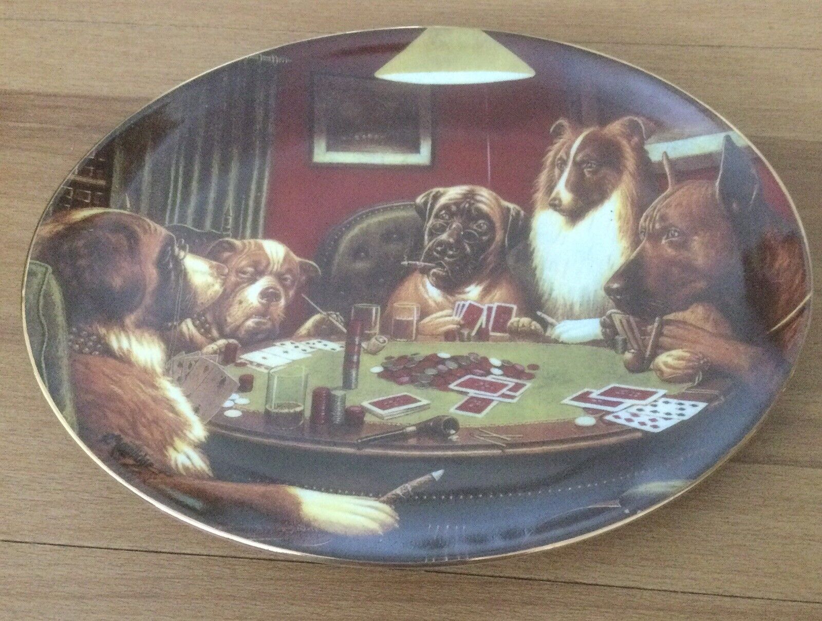 High stakes Limited edition porcelain plate