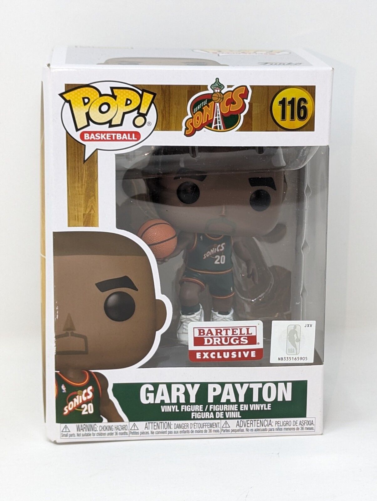 Funko POP NBA Legends - Gary Payton #116 Sonics Bartell Drugs Exclusive 