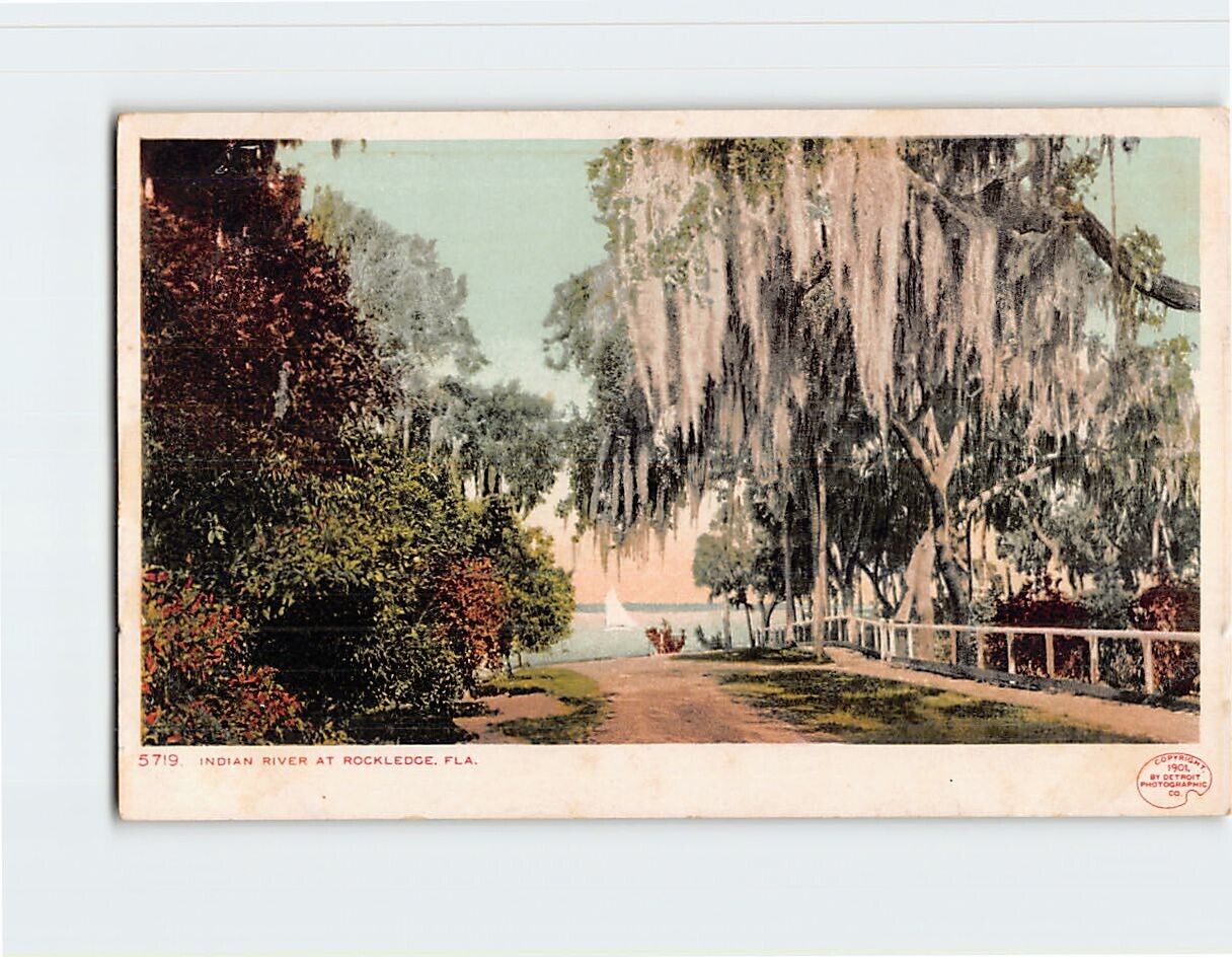 Postcard Indian River at Rockledge Florida USA