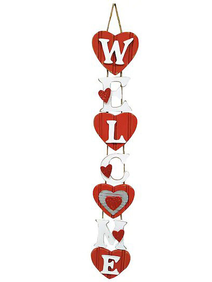 Ashland Brand Welcome Heart Valentine\'s Day Wall Dangler