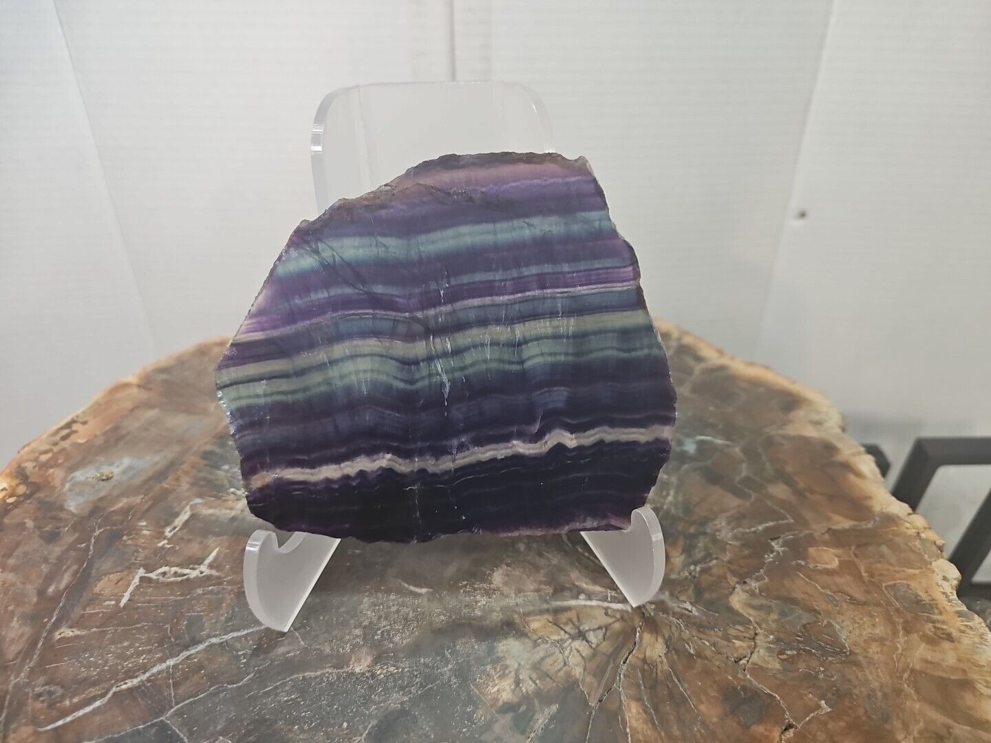 380G  Natural beautiful Rainbow Fluorite Crystal flake original stone specimen