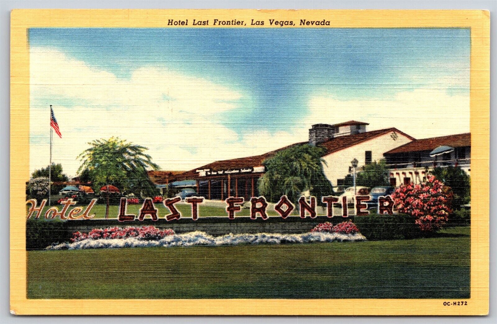 Postcard Hotel Last Frontier, Las Vegas, Nevada linen S122