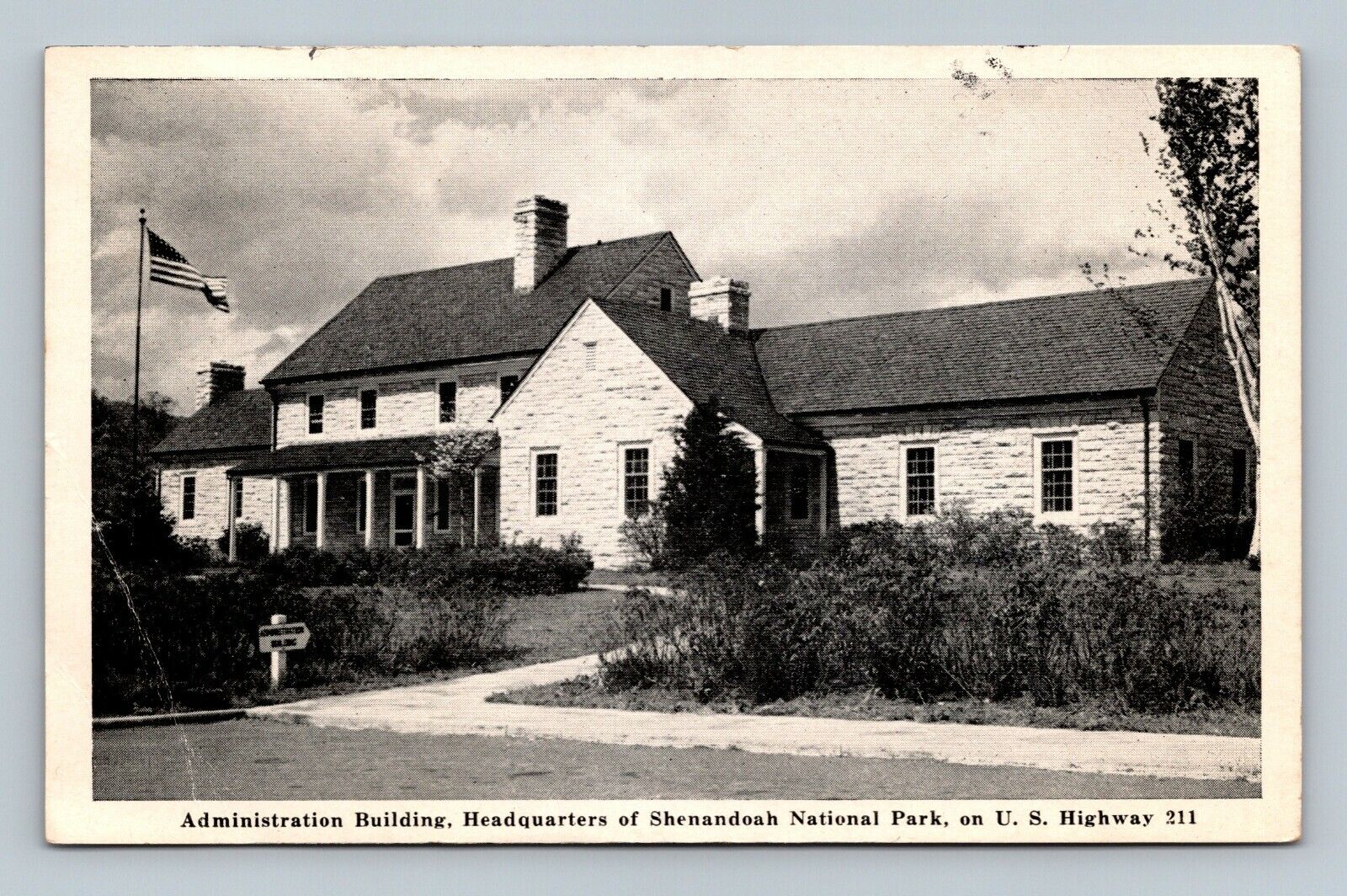 Administration Building Headquarters Shenandoah National Park Postcard