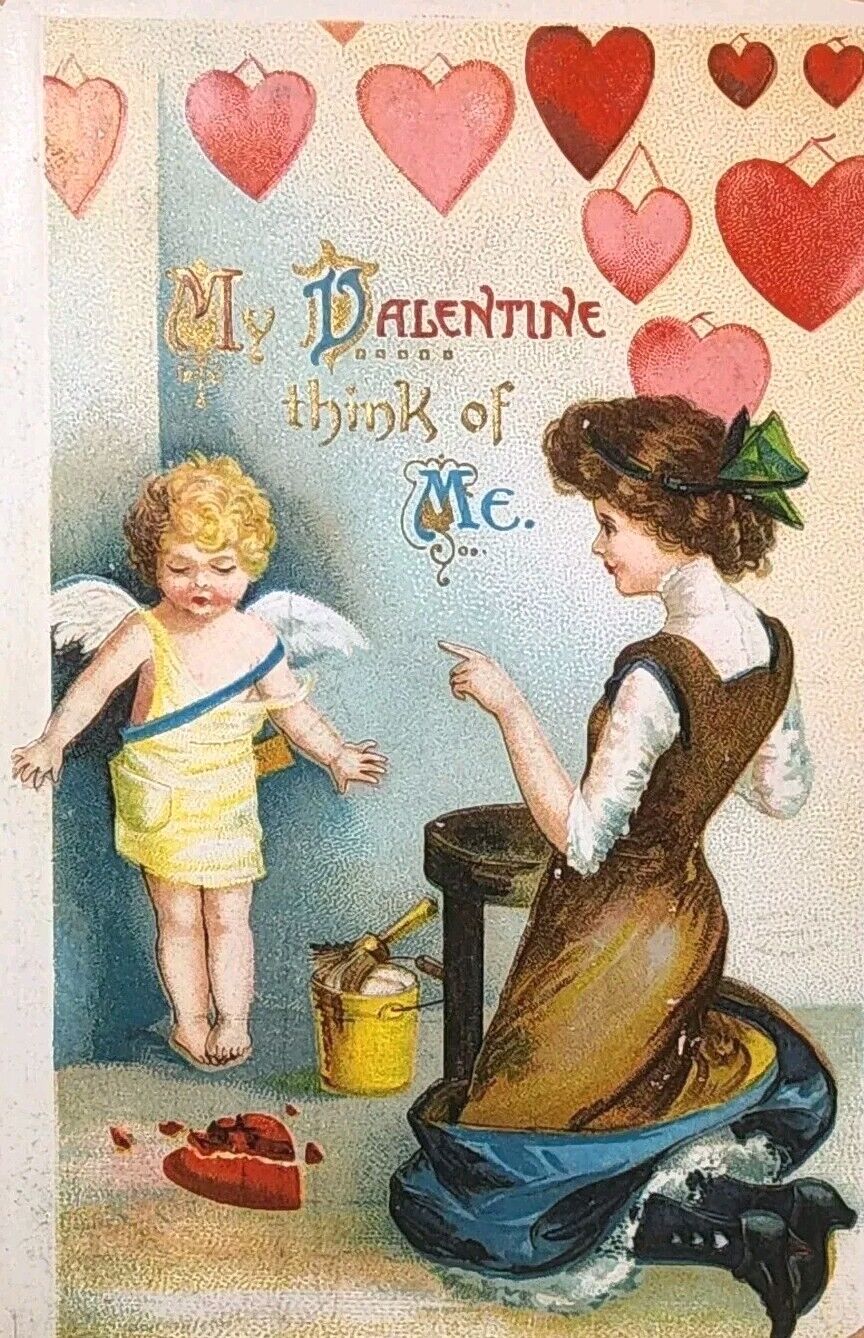 1912 Valentines Day Greetings Postcard ~ My Valentine, Think Of Me #-5020