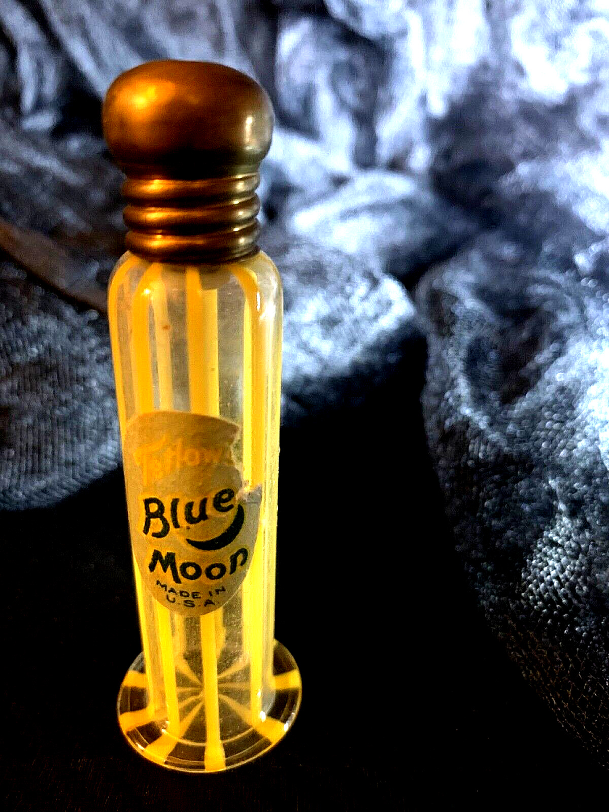 Special  Antique perfume vial bottle. Venetian glass. Tetlow’s Blue Moon. 1919