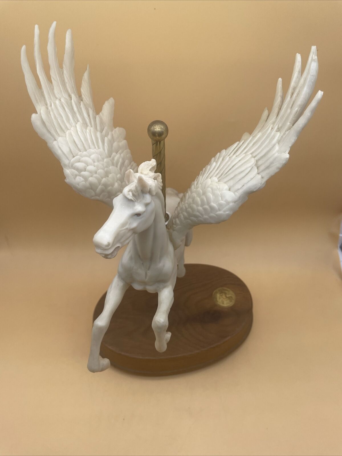 VTG Magical Myths Pegasus Statue Music Box Plays Beautiful Dreamer 13”x9”