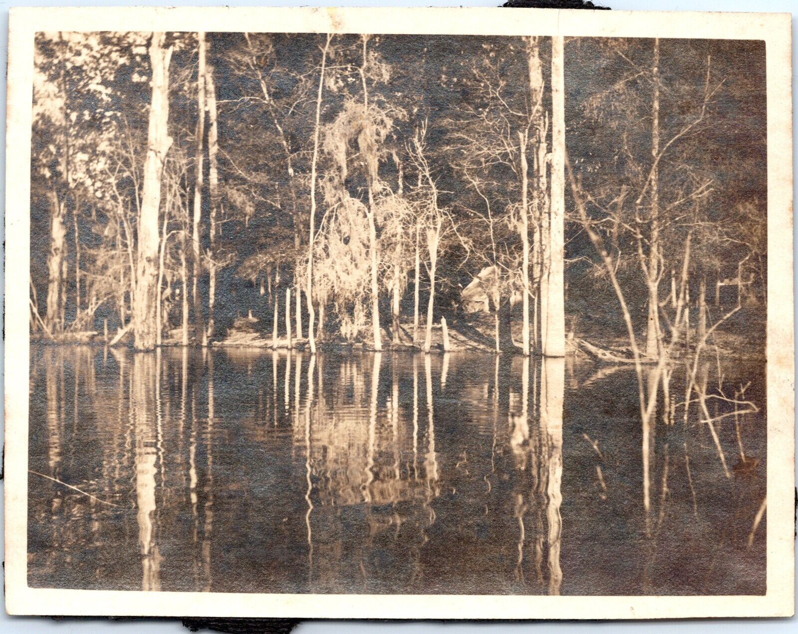 Photograph Pond Lake with Reflection - circa Pre WW2 prob 1910s - Unk Location