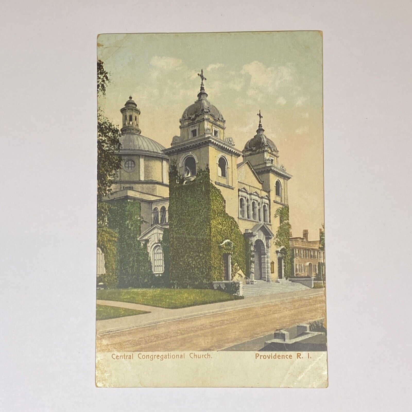 Central Congregational Church Postcard Providence RI 1907 Undivided Back UNP