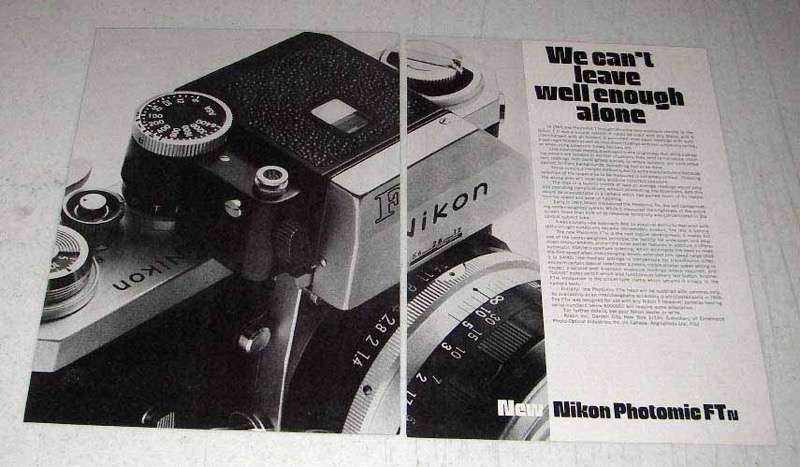 1969 Nikon Photomic FTn Camera Ad - Well Enough Alone