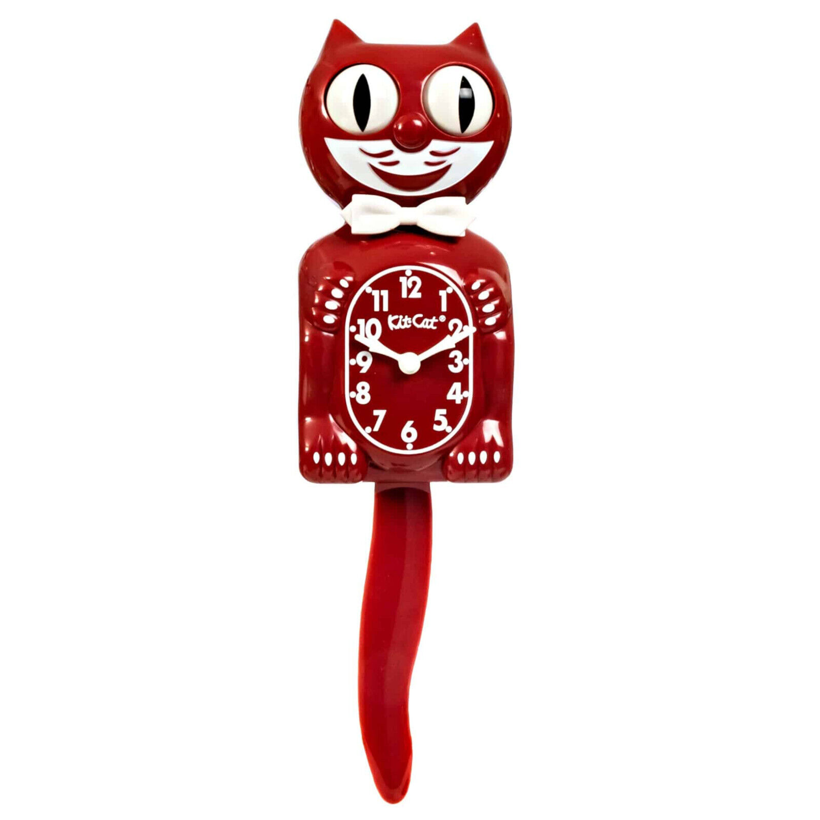 Space Cherry Red Kit Cat Klock clock SOON TO RETIRE FREE US SHIPPING