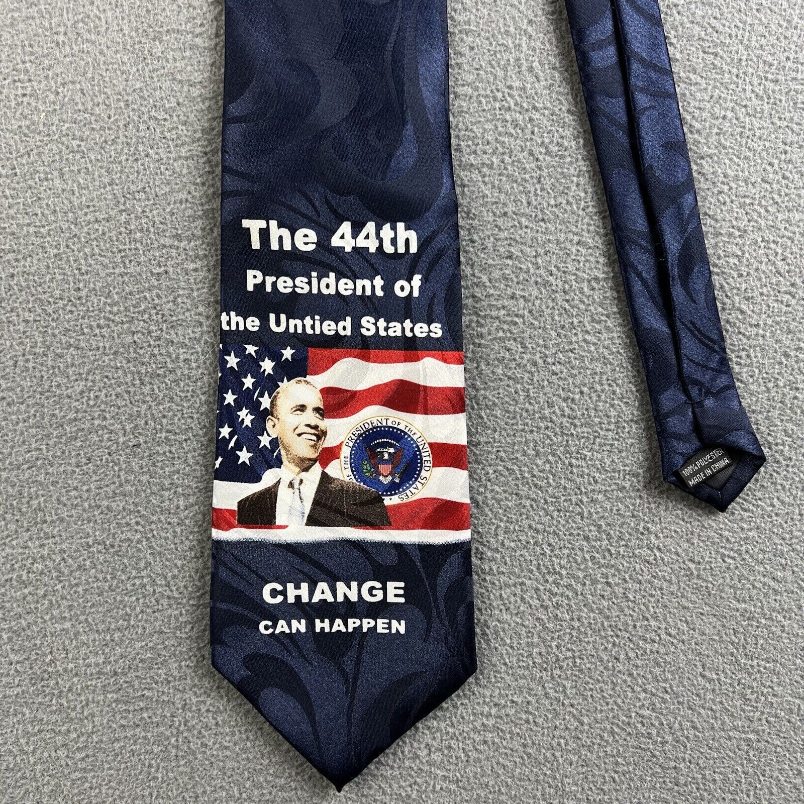 Barack Obama Tie Polyester 44th President Of The United States Of America