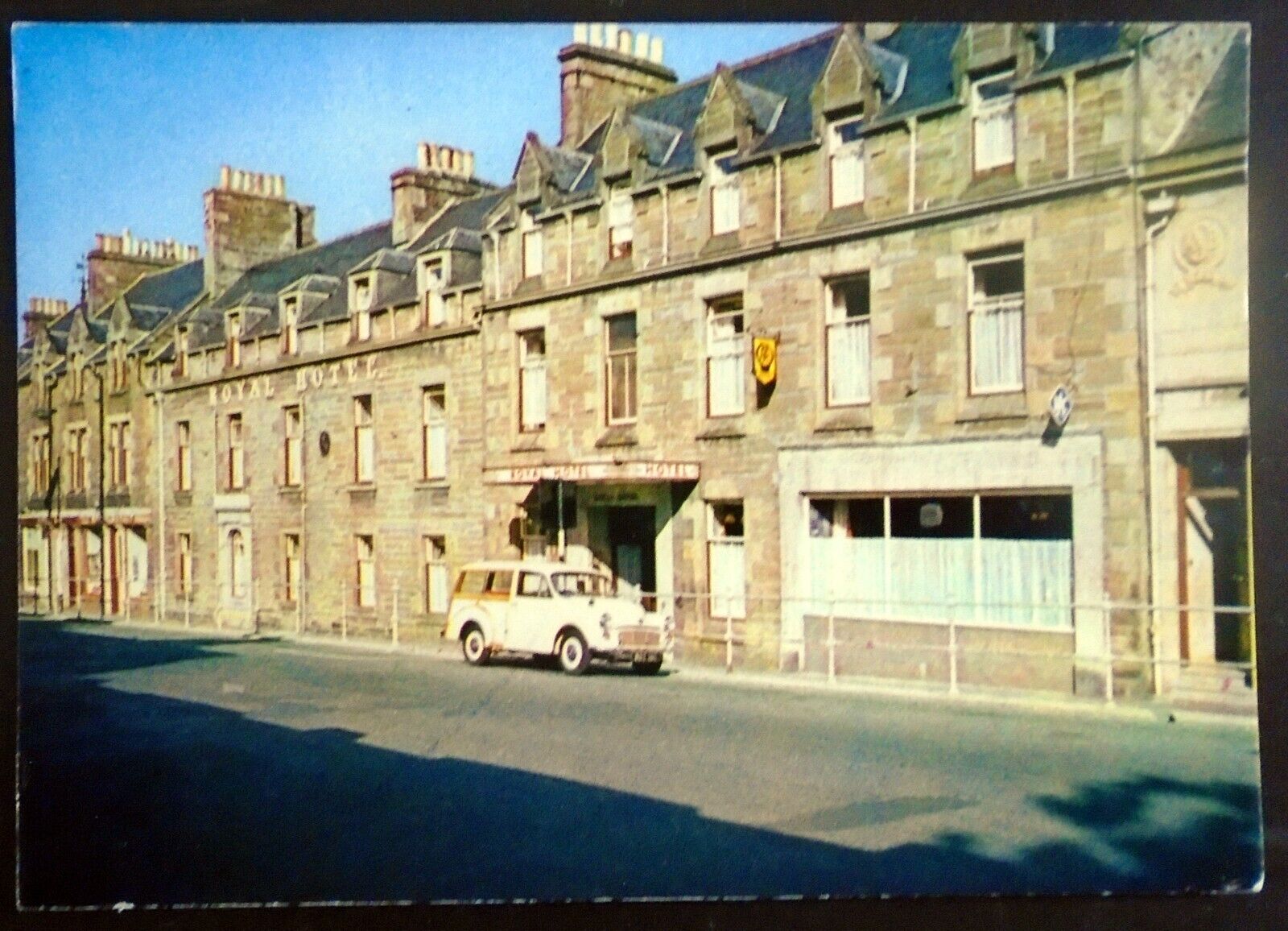 View of the Royal Hotel, Delivery Truck, Center of Thurso, Caithness, Scotland