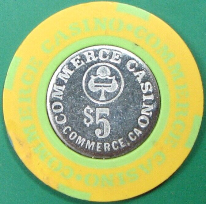 $5 Casino Chip. Commerce Casino, Commerce, CA. Y81.