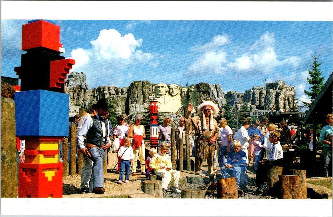 Billund, Denmark  LEGOLAND THEME PARK Cowboys & Indians Scene 1996 4X6 Postcard