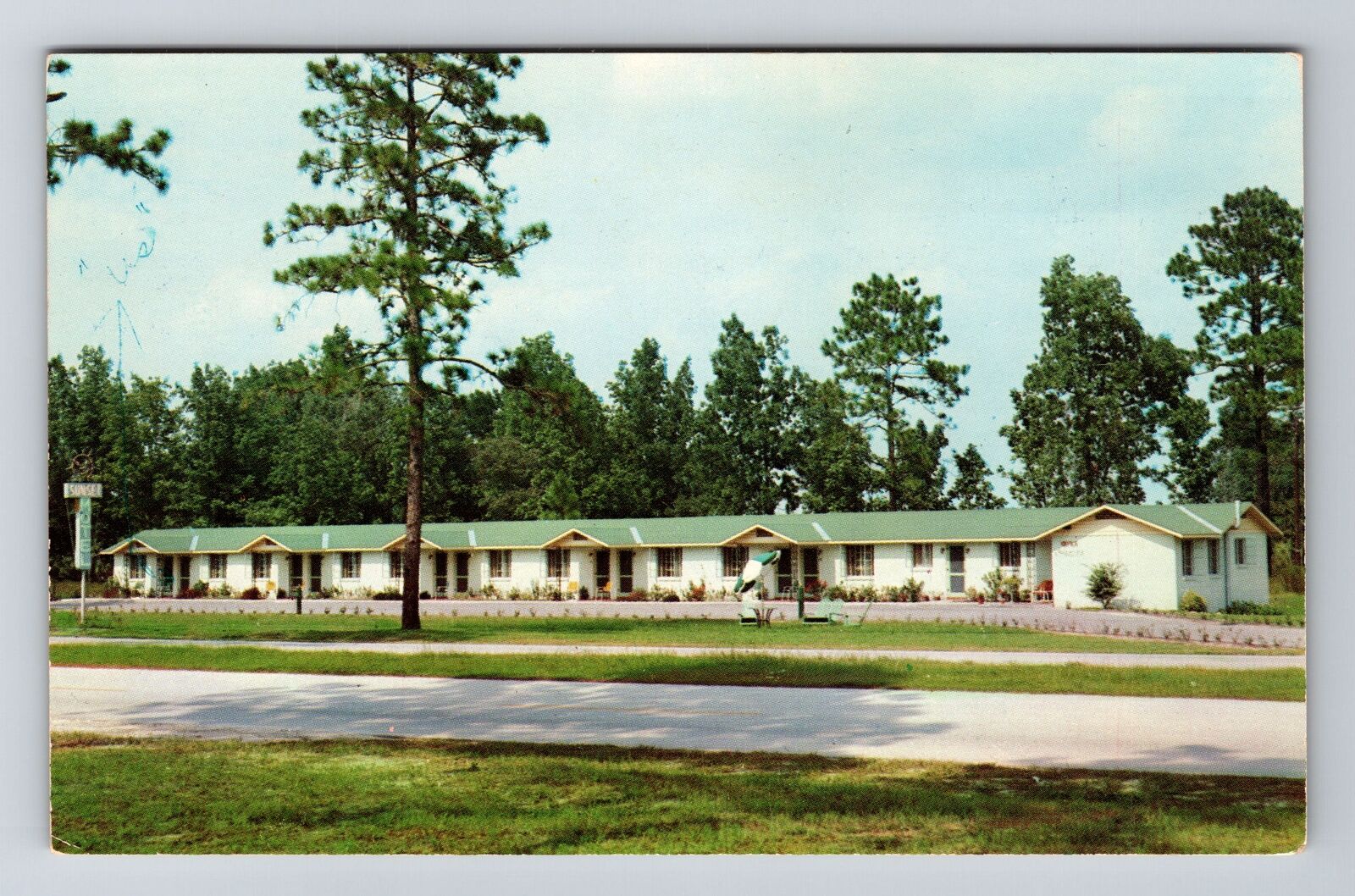 High Springs FL -Florida, Sunset Motel, Exterior, c1953, Vintage Postcard