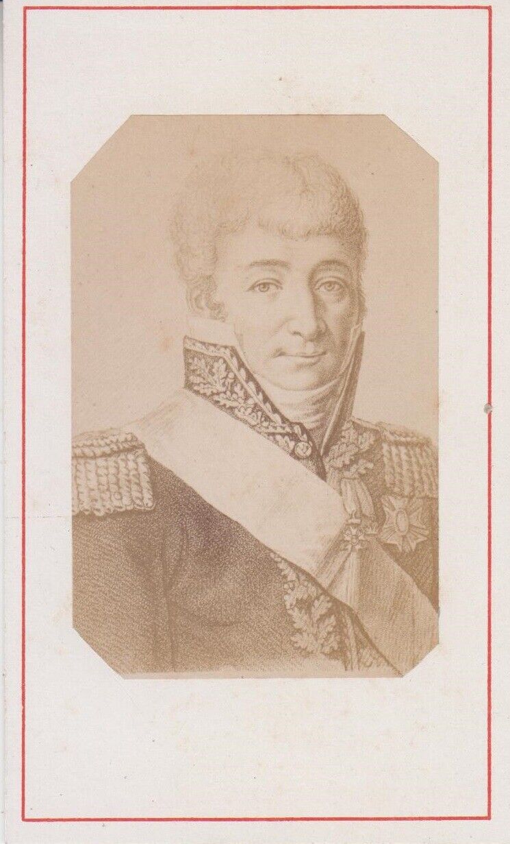 Cdv photo 19e pierre Garamond, marshal duke of Castiglione (1757-1816).