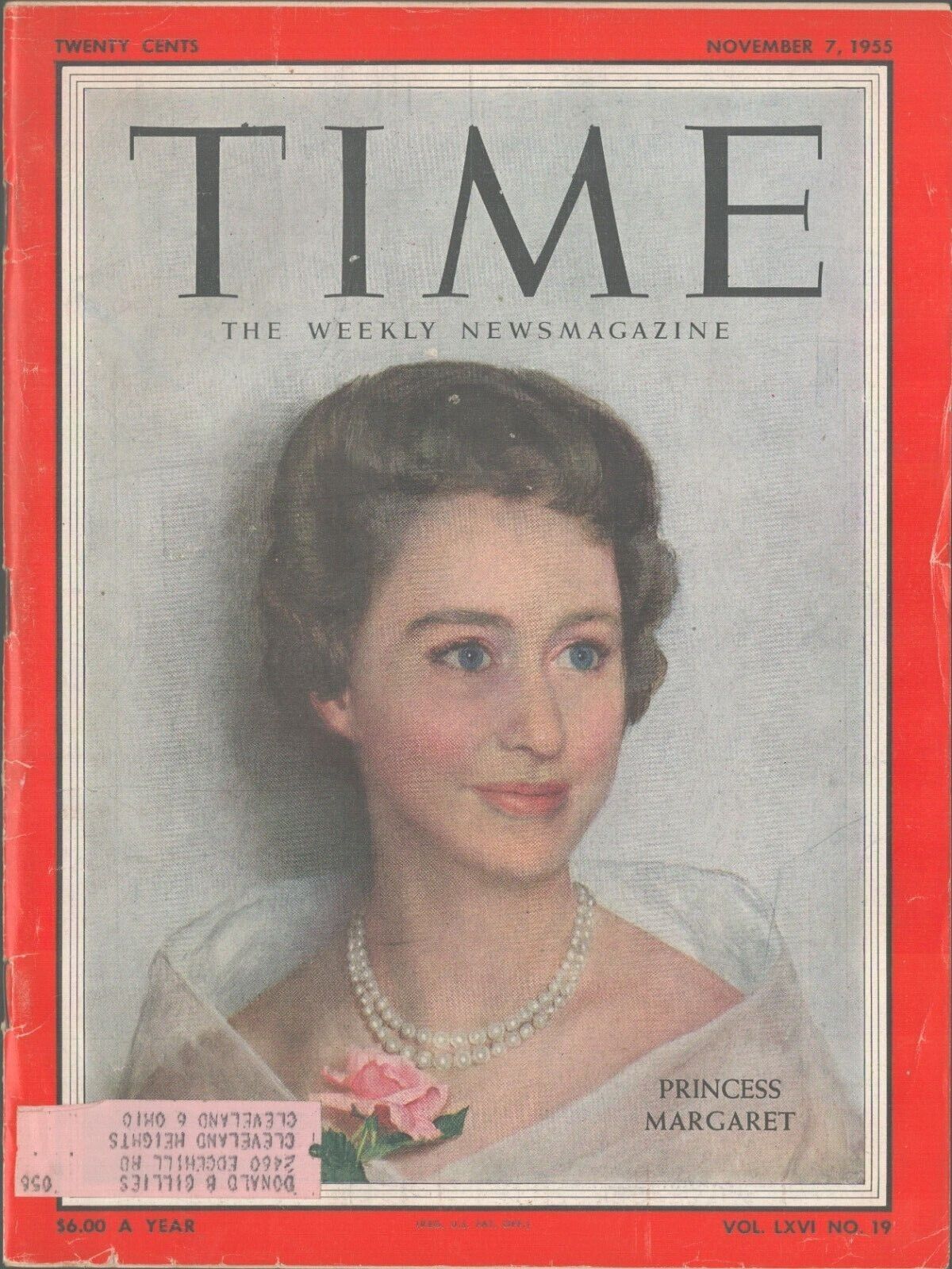 NOV 7 1955 TIME COVER- PRINCESS MARGARET