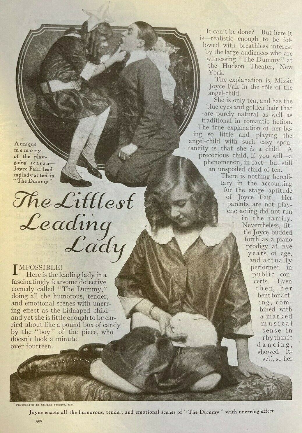 1914 Actress Joyce Fair illustrated