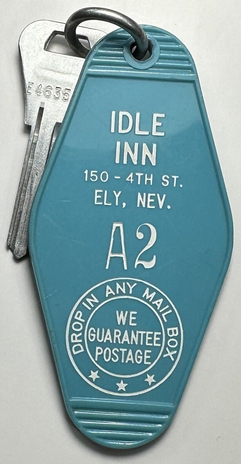 Vintage 1960s IDLE INN Hotel Room Key & Fob #A2 Ely, Nevada
