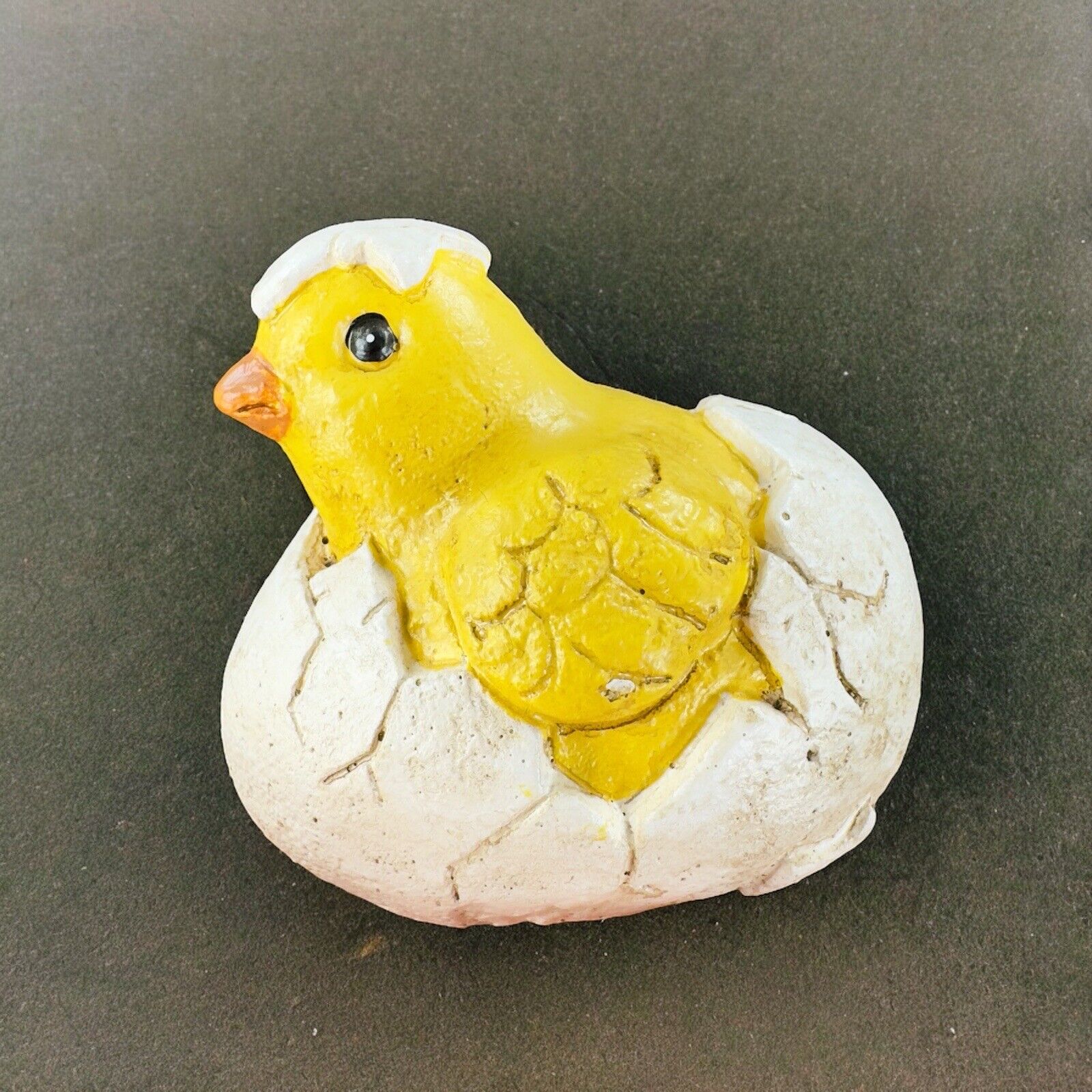 Foxglove Cottage Whimsical Hatching Yellow Bird Small Figurine Decor W Sticker