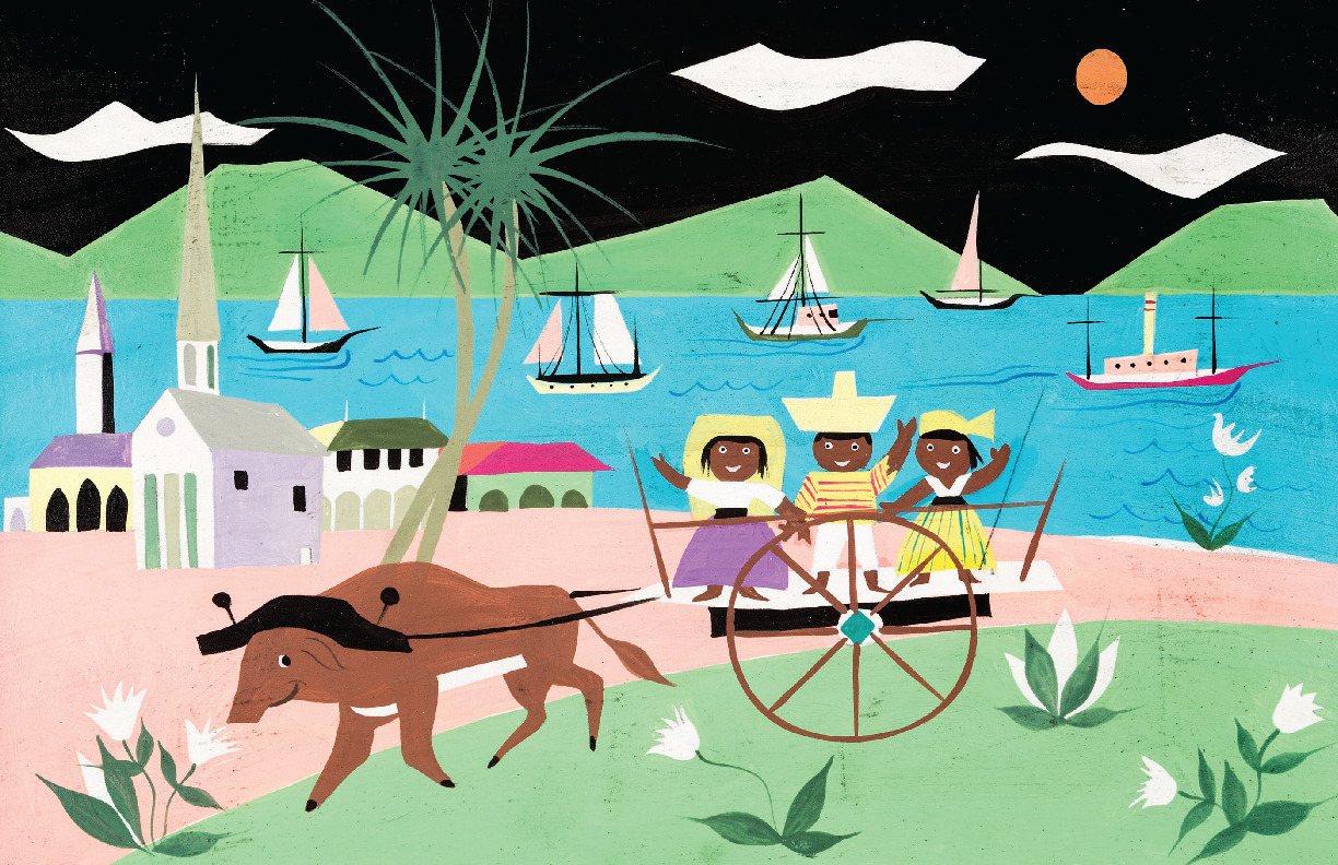 Mary Blair it\'s a small world Caribbean Mule Carribean Concept Disney Art Poster