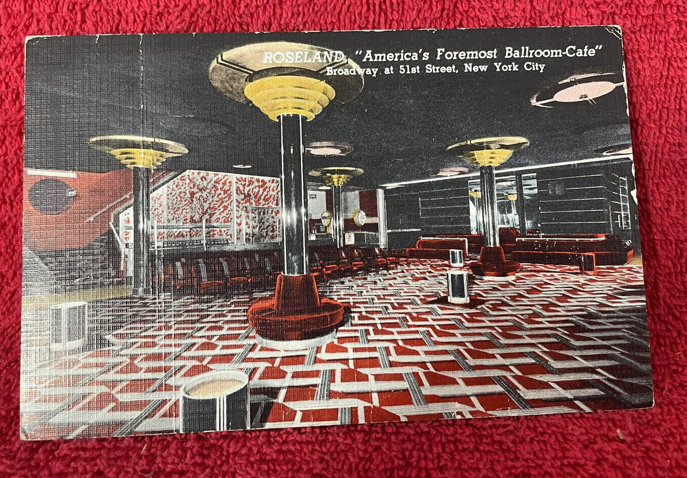 Manhattan/NYC, NY 1944 Postcard: Roseland Ballroom/Restaurant Interior- New York