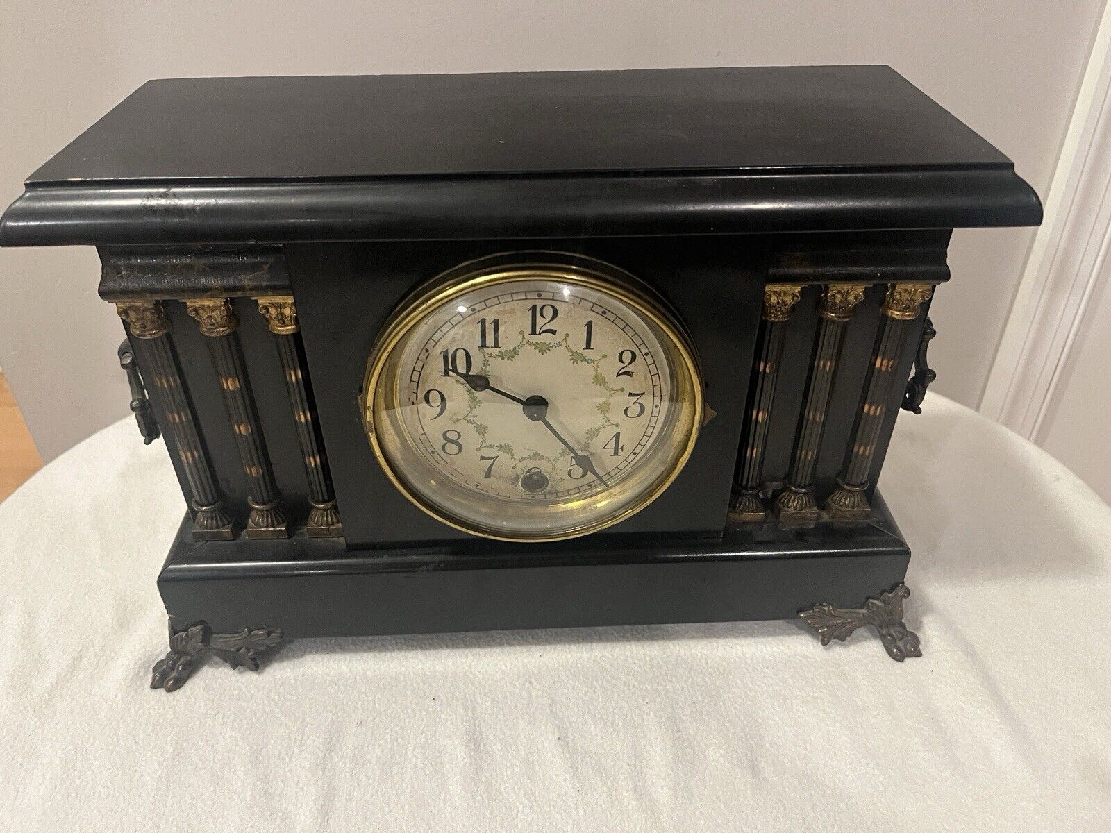 Rare Antique Mantle  clock Sessions 651 Wood