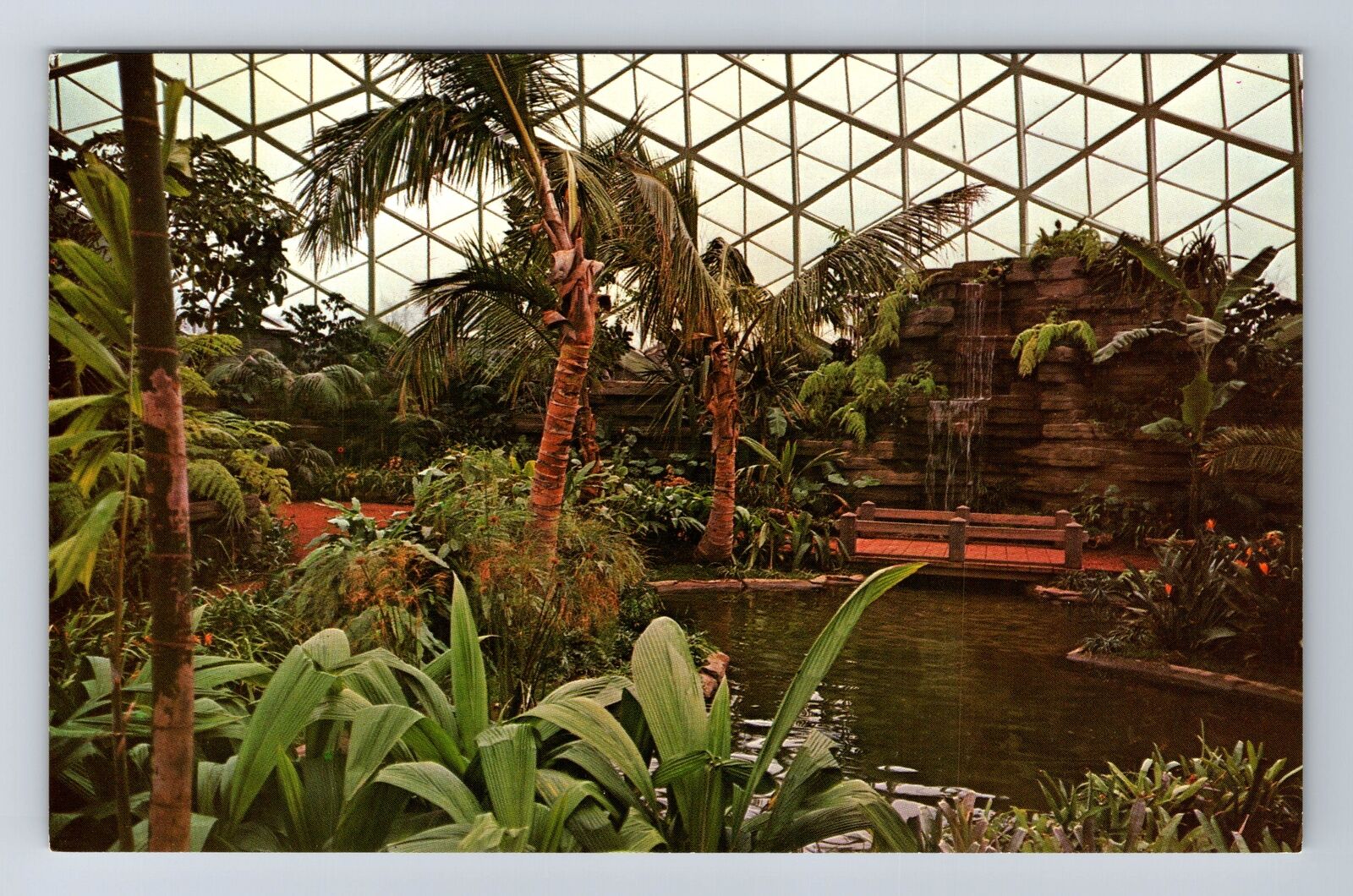 Milwaukee WI-Wisconsin, Tropical Dome, Mitchell Park, Antique, Vintage Postcard