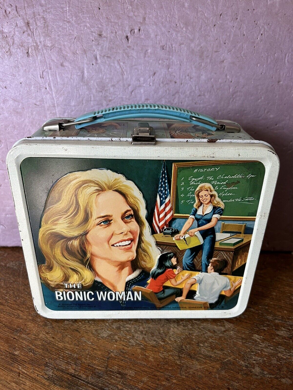 VINTAGE ‘THE BIONIC WOMAN LUNCHBOX w/ THERMOS