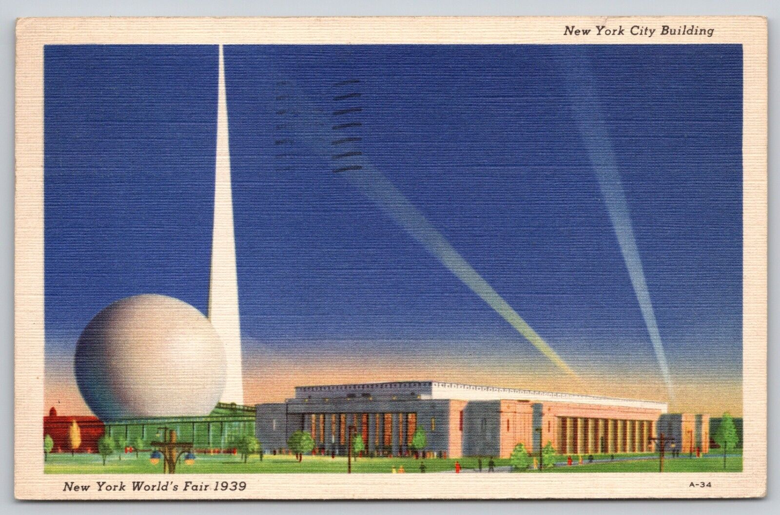 Postcard NY New York Worlds Fair 1939 Linen A9
