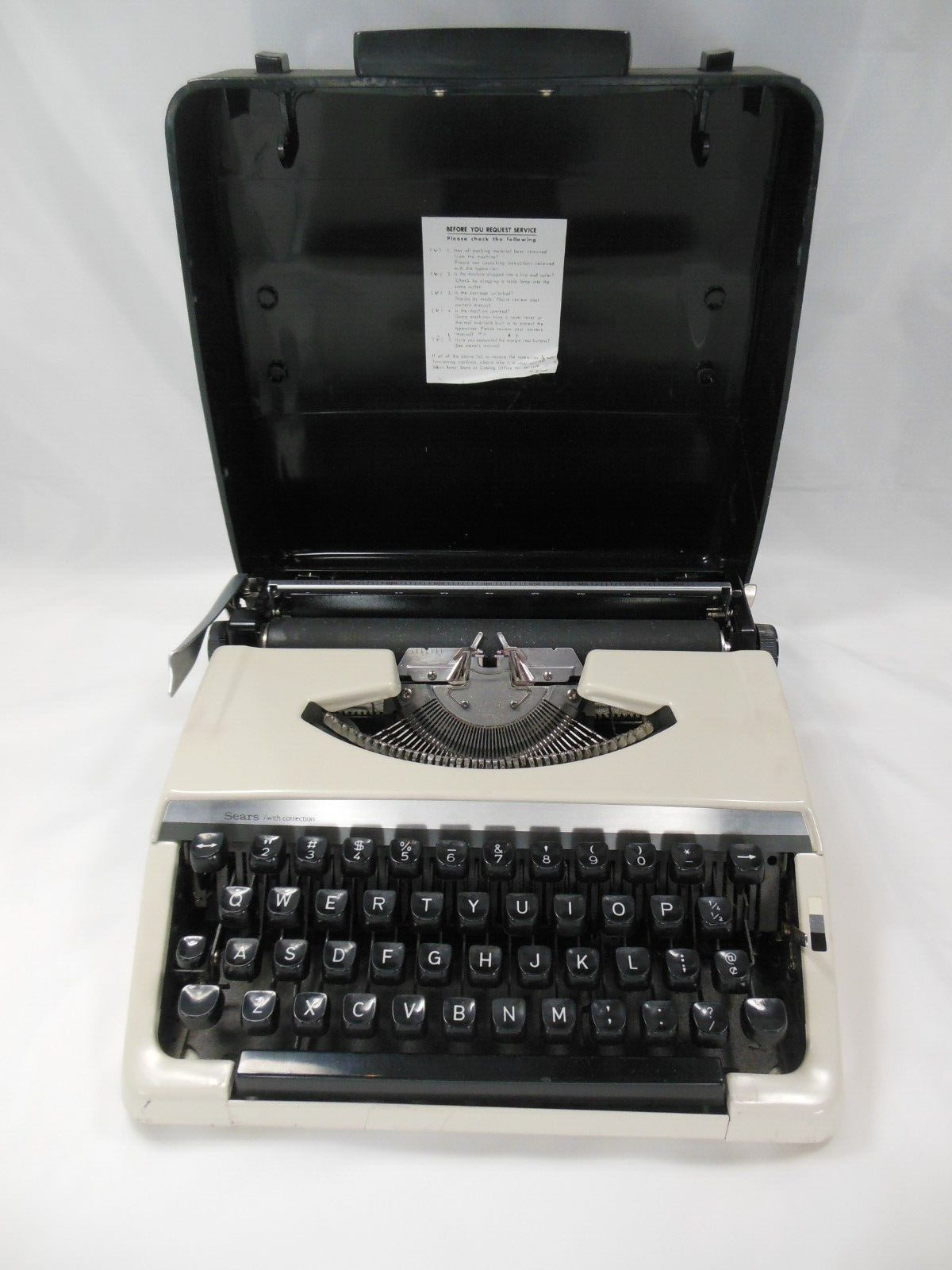 Vintage Sears Portable Manual Typewriter Model 268.52100 WORKING *SEE VIDEO*
