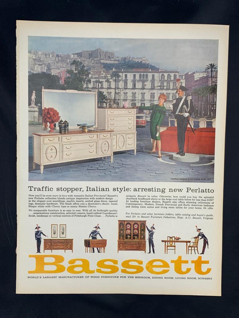 Magazine Ad* - 1963 - Bassett Furniture - \
