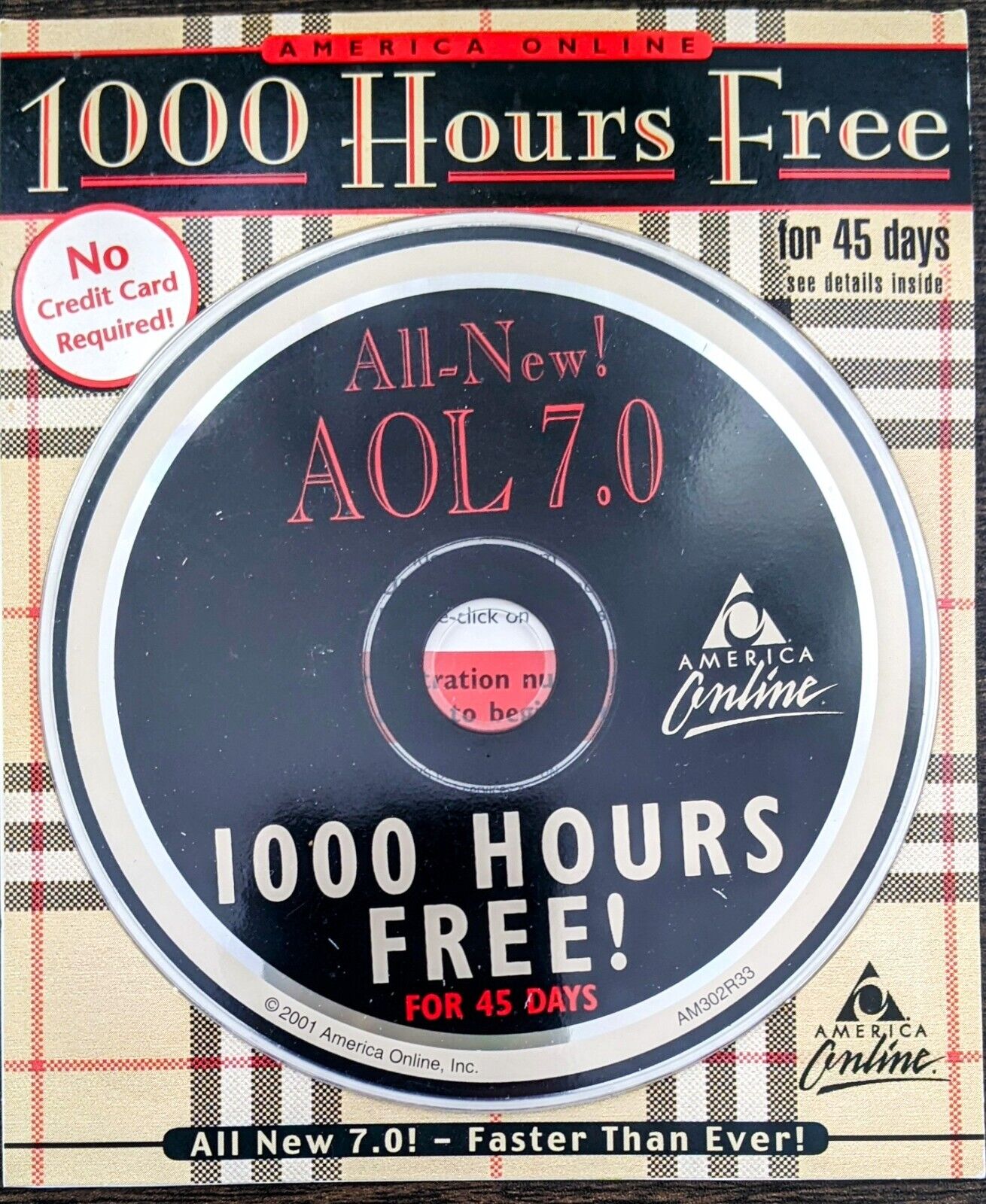 PLAID America Online Collectible / Install Disc, AOL CD v7.0, Rare