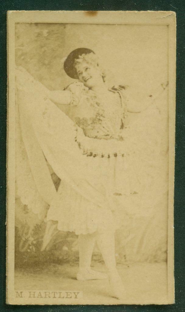1890s, Tobacco/Cigarette Card, 018, M Hartley, N245 Actress, Sweet Caporal