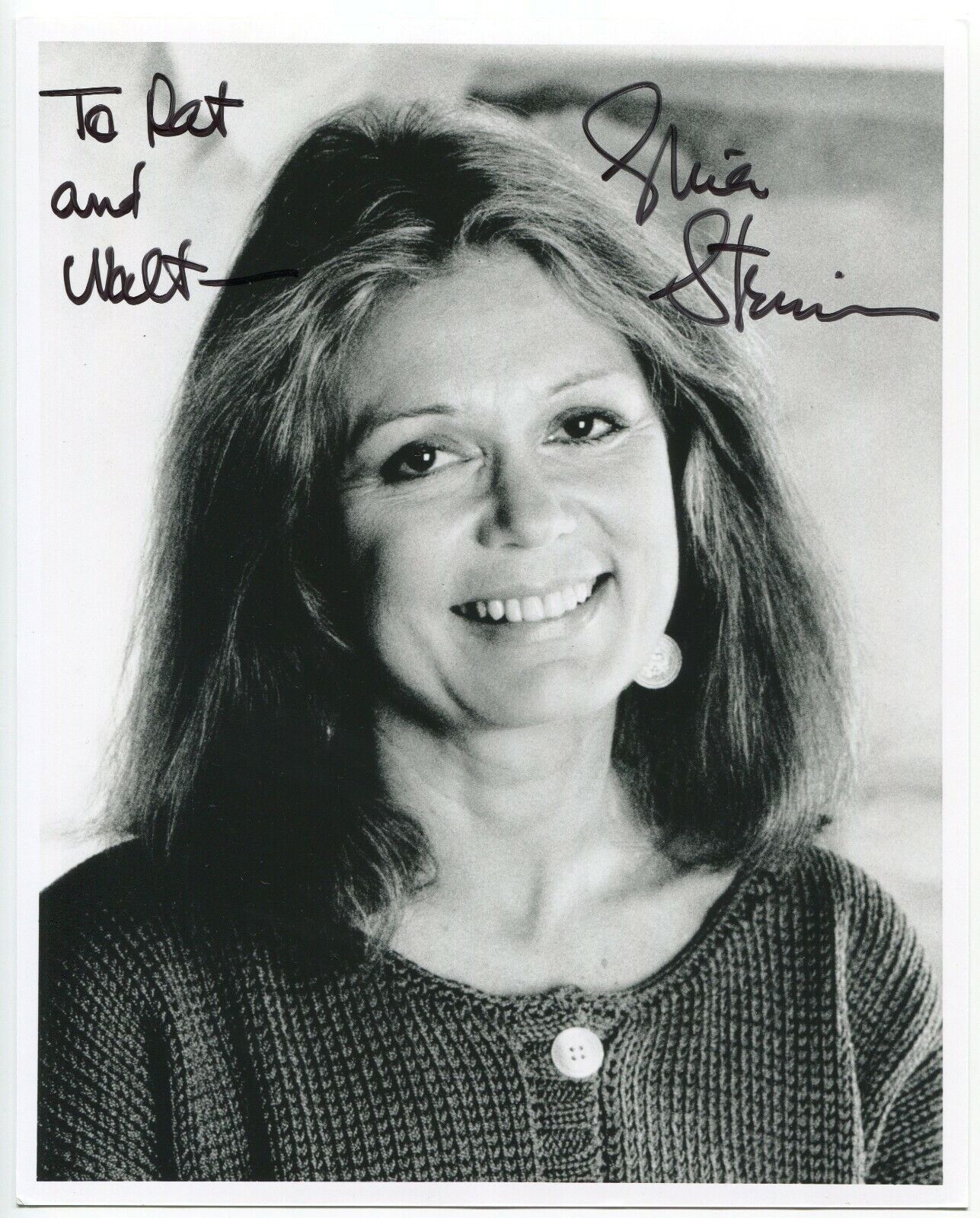 Gloria Steinem Signed 8x10 Photo Vintage Autographed Signature Activist