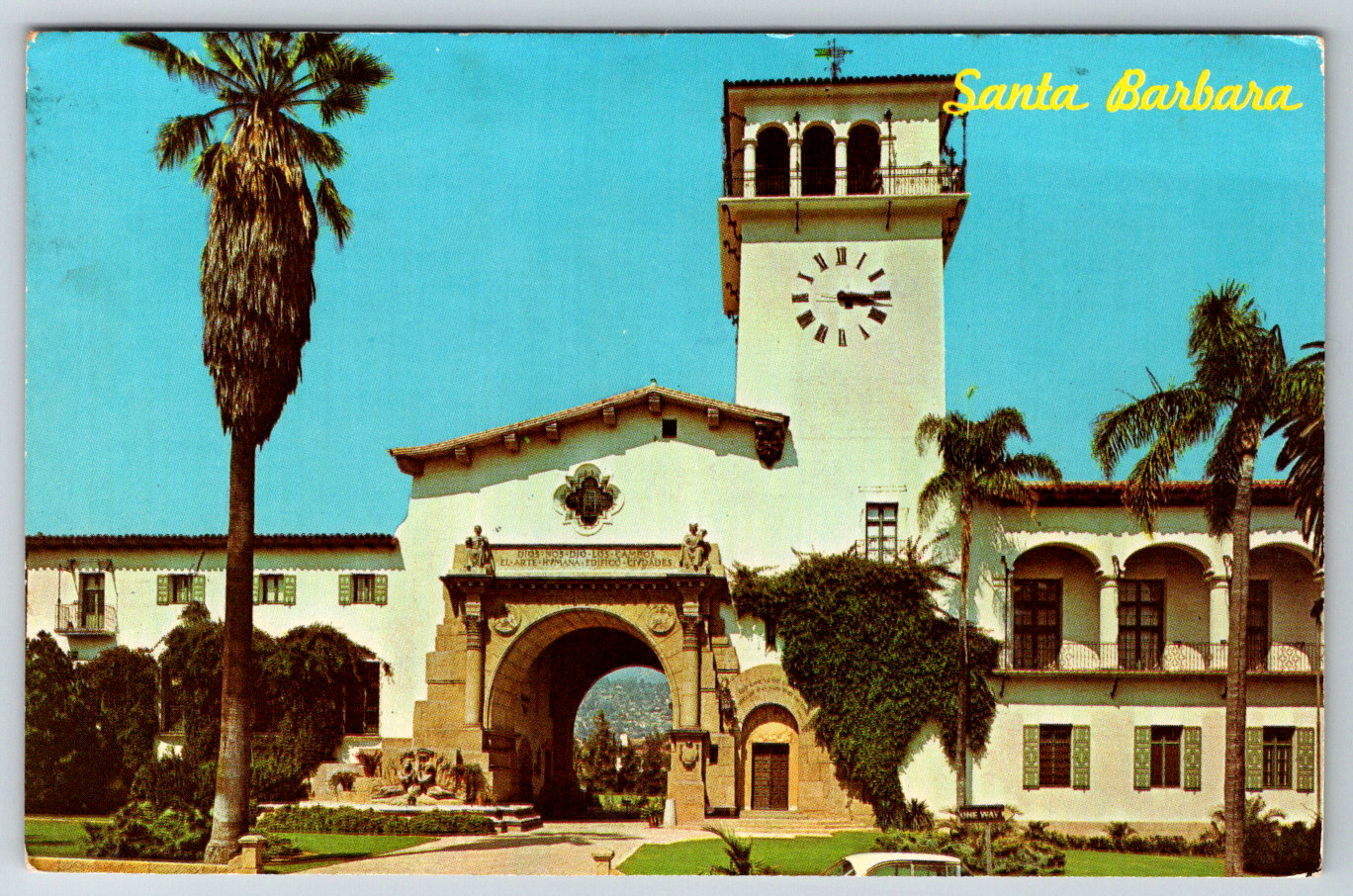 c1960s County Courthouse Santa Barbara California Vintage Postcard
