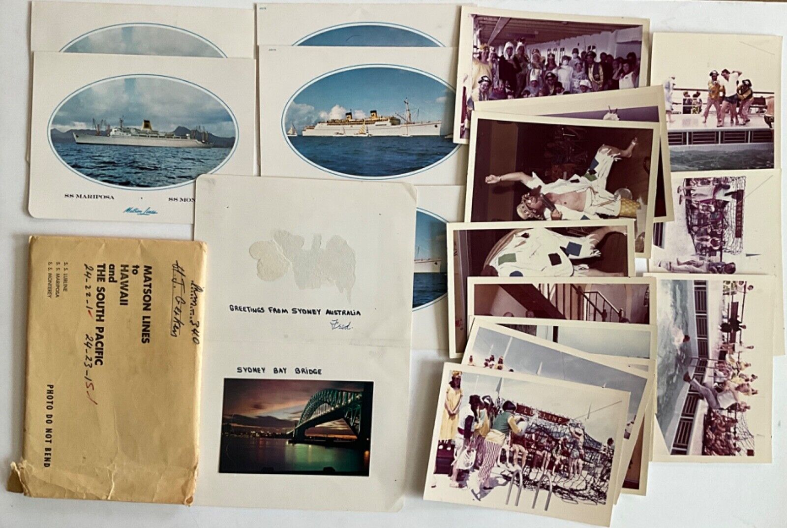 Vintage Matson Lines Photos SS Lurline & Monterey, Ship, Transportation Lot
