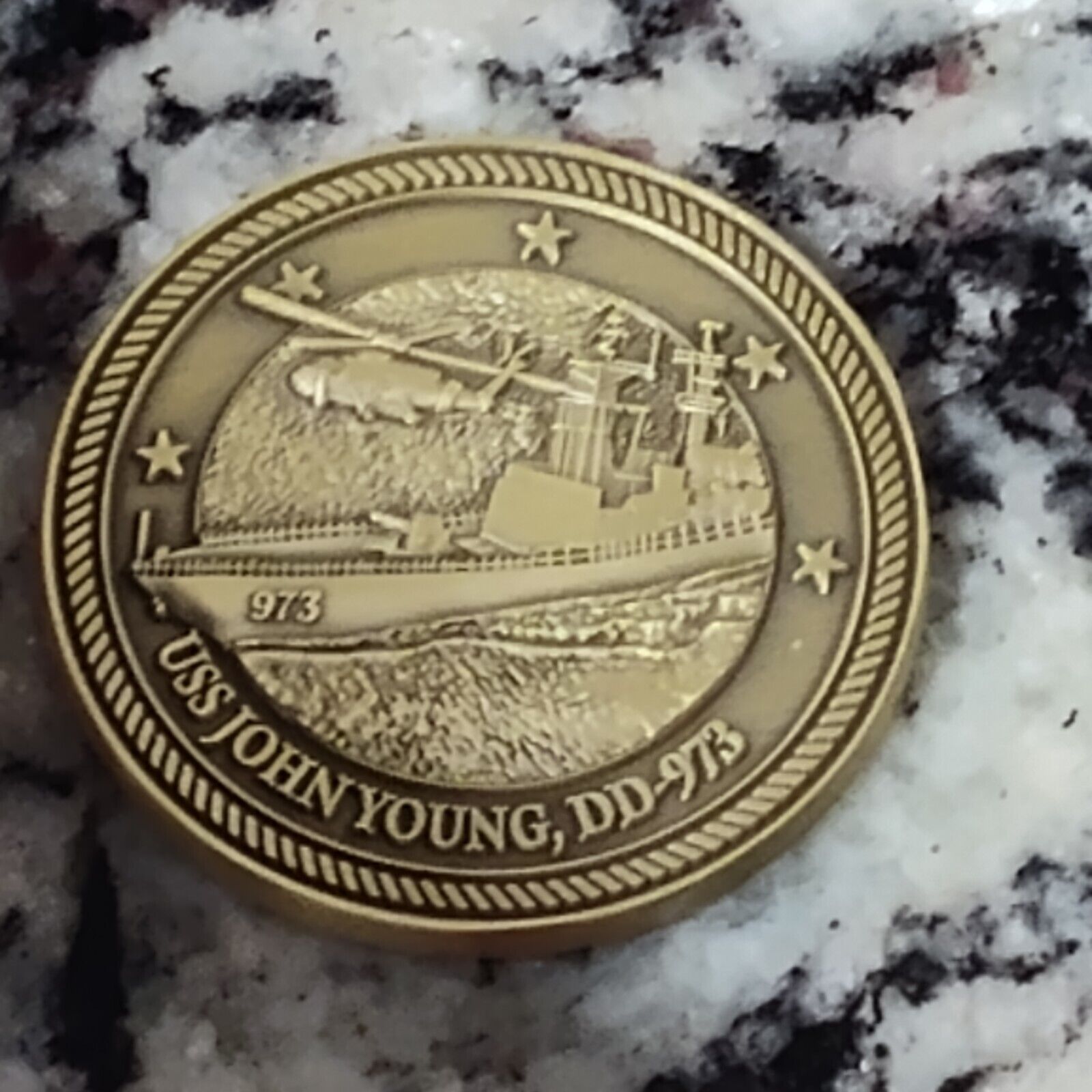 USS JOHN YOUNG, DD-973 Challenge Coin