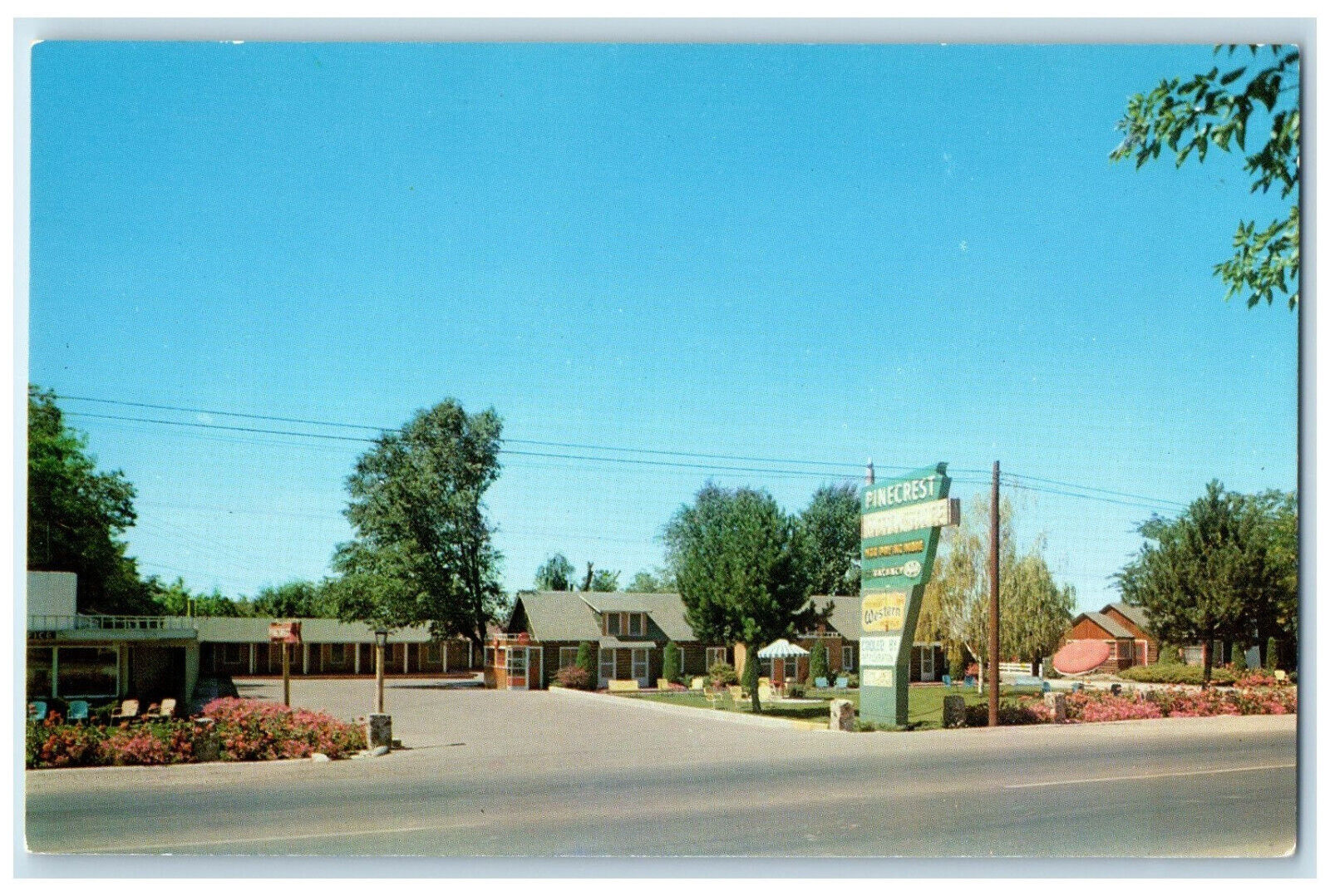 c1950's Pinecrest Motor Lodge Pocatello Idaho ID Vintage Unposted Postcard