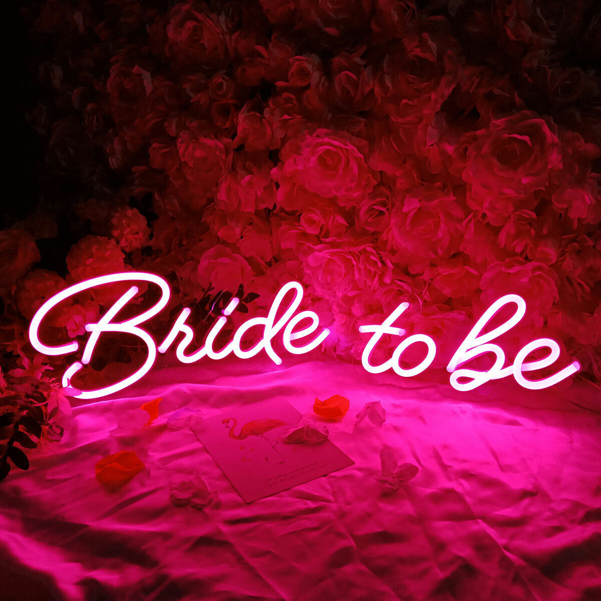Pink CALCA LED Neon Sign Bride To Be Sign Length 28.59 X 7.28in